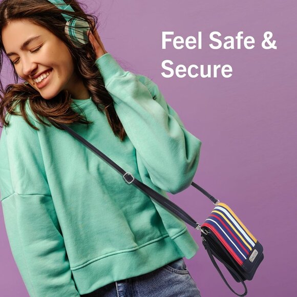 Women's Vegan Leather Crossbody Wallet RFID Blocking Small Phone Purse - Picture 6 of 14